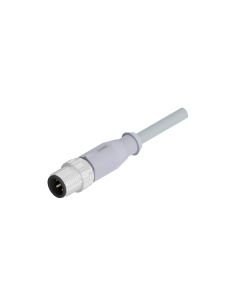 Male connector axial • A-coded • single ended • M12x1 • 5- pos. • 2 m • 0,34 mm² • PVC • Unshielded