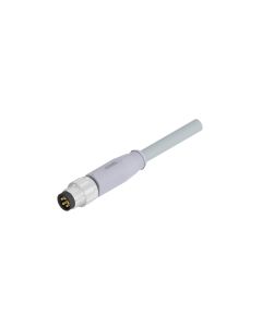 Female connector axial • B-coded • Double ended • M8x1 • 5- pos. • 0,3 m • 0,25 mm² • PVC • Unshielded