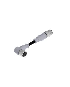 Kupplung gewinkelt • A-codiert • Verbindungsleitung • M12x1 • 5-pol. • 0,3 m • 0,34 mm² • TPU halogenfrei hochflexibel • Ungeschirmt