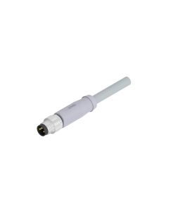Stecker axial • A-codiert • Anschlussleitung • M8x1 • 3-pol. • 2 m • 0,5 mm² • PVC • Ungeschirmt