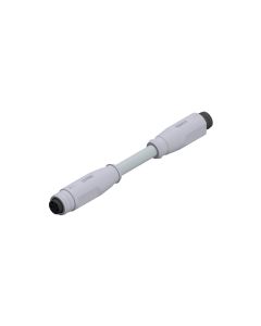 Female connector axial • A-coded • Double ended • M8x1 • 4- pos. • 0,3 m • 0,25 mm² • PVC • Unshielded