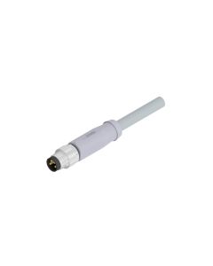 Stecker axial • A-codiert • Anschlussleitung • M8x1 • 4-pol. • 2 m • 0,5 mm² • PVC • Ungeschirmt