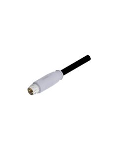 Stecker axial • A-codiert • Anschlussleitung • M8x1 • 4-pol. • 5 m • 0,25 mm² • TPU halogenfrei hochflexibel • Ungeschirmt