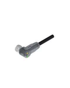 Kupplung gewinkelt • A-codiert • 2 LED • Anschlussleitung • M8x1 • 3-pol. • 2 m • 0,25 mm² • TPU halogenfrei hochflexibel • Ungeschirmt
