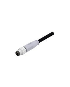 Male connector axial • A-coded • single ended • M8x1 • 3-pos. • 2 m • 0,25 mm² • TPU halogeenfree high flexible • Unshielded