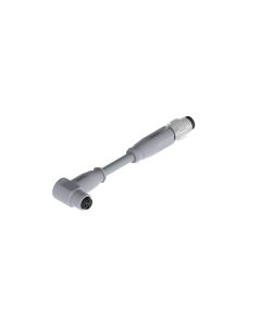 Kupplung gewinkelt • A-codiert • Verbindungsleitung • M8x1 • 3-pol. • 0,3 m • 0,25 mm² • PVC • Ungeschirmt