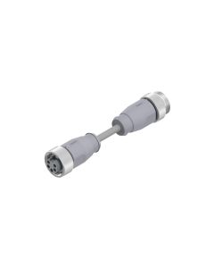 Female connector axial • Double ended • 7/8 • 4- pos. • 0,6 m • 1,5 mm² • PVC • Unshielded