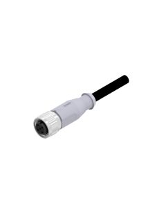 Kupplung axial • A-codiert • Anschlussleitung • M12x1 • 5-pol. • 2 m • 0,25 mm² • TPU halogenfrei geschirmt • Geschirmt