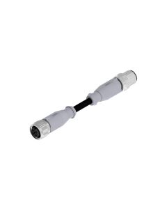 Kupplung axial • A-codiert • Verbindungsleitung • M12x1 • 5-pol. • 0,3 m • 0,34 mm² • TPU halogenfrei hochflexibel • Ungeschirmt