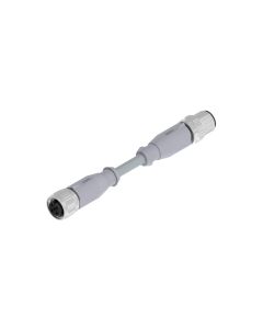 Kupplung axial • A-codiert • Verbindungsleitung • M12x1 • 5-pol. • 0,3 m • 0,34 mm² • PVC • Ungeschirmt