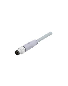 Male connector axial • A-coded • single ended • M8x1 • 3-pos. • 2 m • 0,25 mm² • PVC • Unshielded