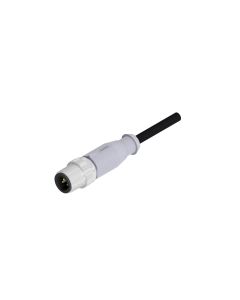 Stecker axial • C-codiert • Anschlussleitung • M12x1 • 2-pol.+PE • 2 m • 0,34 mm² • TPU halogenfrei hochflexibel • Ungeschirmt