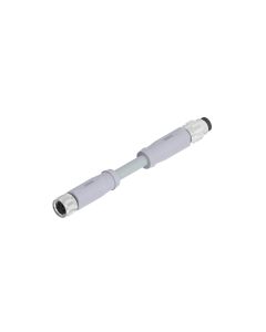 Kupplung axial • A-codiert • Verbindungsleitung • M8x1 • 4-pol. • 0,3 m • 0,5 mm² • PVC • Ungeschirmt