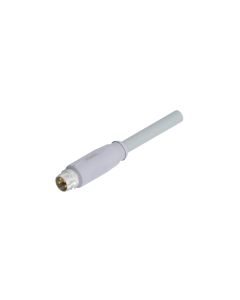 Stecker axial • A-codiert • Anschlussleitung • M8x1 • 4-pol. • 5 m • 0,25 mm² • PVC • Ungeschirmt