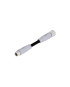 Female connector axial • A-coded • Double ended • M8x1 • 3-pos. • 0,3 m • 0,25 mm² • TPU halogeenfree high flexible • Unshielded