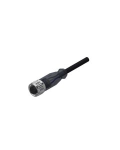 Kupplung axial • A-codiert • 3 LED • Anschlussleitung • M12x1 • 5-pol. • 2 m • 0,25 mm² • TPU halogenfrei hochflexibel • Ungeschirmt