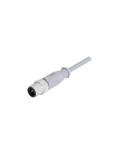Stecker axial • C-codiert • Anschlussleitung • M12x1 • 2-pol.+PE • 2 m • 0,34 mm² • PVC • Ungeschirmt