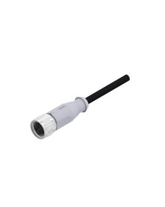 Kupplung axial • C-codiert • Anschlussleitung • M12x1 • 2-pol.+PE • 2 m • 0,34 mm² • TPU halogenfrei hochflexibel • Ungeschirmt