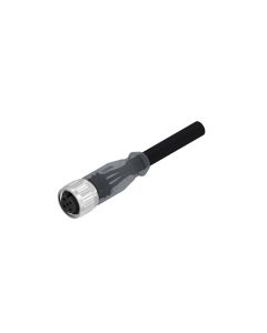 Kupplung axial • A-codiert • 2 LED • Anschlussleitung • M12x1 • 5-pol. • 2 m • 0,25 mm² • TPU halogenfrei hochflexibel • Ungeschirmt