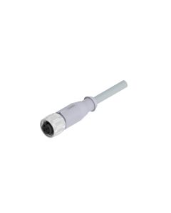 Female connector axial • A-coded • single ended • M12x1 • 5- pos. • 2 m • 0,34 mm² • PVC • Unshielded