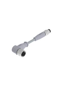 Female connector angled • A-coded • Double ended • M12x1 • 3-pos. • 0,3 m • 0,34 mm² • PVC • Unshielded