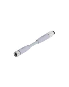 Kupplung axial • A-codiert • Verbindungsleitung • M8x1 • 8-pol. • 0,3 m • 0,14 mm² • PVC • Ungeschirmt