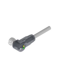 Kupplung gewinkelt • A-codiert • 3 LED • Anschlussleitung • M8x1 • 4-pol. • 2 m • 0,25 mm² • PVC • Ungeschirmt