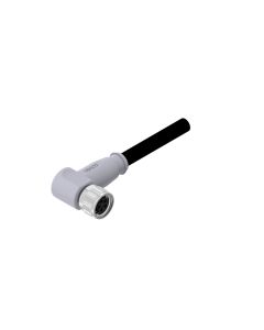 Kupplung gewinkelt • B-codiert • Anschlussleitung • M8x1 • 5-pol. • 5 m • 0,25 mm² • TPU halogenfrei hochflexibel • Ungeschirmt