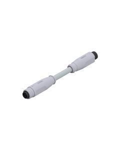 Female connector axial • A-coded • Double ended • M8x1 • 3-pos. • 0,3 m • 0,25 mm² • PVC • Unshielded