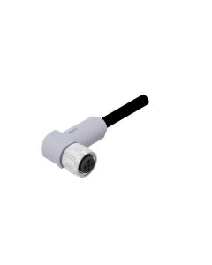 Female connector angled • A-coded • single ended • M12x1 • 5- pos. • 2 m • 0,25 mm² • TPU halogeenfree shielded • Shielded