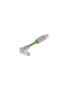Male connector angled • X-coded • Double ended • M12x1 • 8-pos. • 3 m • 8x AWG26 • PUR • Shielded