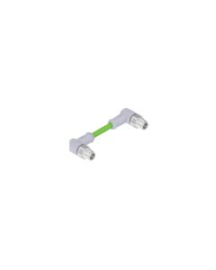 Male connector angled • X-coded • Double ended • M12x1 • 8-pos. • 10 m • 8x AWG26 • PUR • Shielded