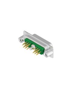 D-SUB Combination High Density • 19W1  [ • ○ • ] • Buchse • Lötpin gerade • 50 Ohm • Crimp / Crimp abgewinkelt