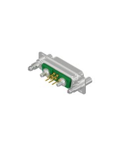 D-SUB Combination Standard • 7W2  [○ • ○] • Buchse • Lötpin gerade • 50 Ohm • Crimp / Crimp abgewinkelt