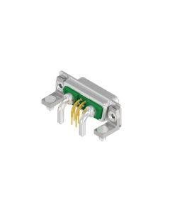D-SUB Combination Standard • 7W2  [○ • ○] • Buchse • Lötpin abgewinkelt 7,19 mm • 50 Ohm • Crimp / Crimp abgewinkelt