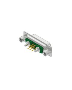 D-SUB Combination Standard • 7W2  [○ • ○] • Socket • Solder pin straight • 50 Ohm • Crimp / crimp angled