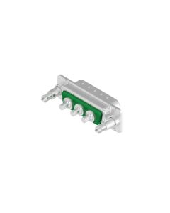 D-SUB Combination Standard • 3W3  [○○○] • Stift • Einbaustecker • 50 Ohm • Crimp / Crimp abgewinkelt