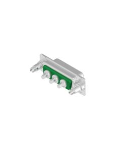 D-SUB Combination Standard • 3W3  [○○○] • Buchse • Einbaustecker • 50 Ohm • Crimp / Crimp abgewinkelt