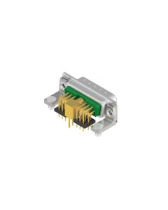 D-SUB Combination High Density • 19W1  [ • ○ • ] • Stift • Lötpin abgewinkelt 7,98 gestanzte Ausführung • 50 Ohm • Lötpin abgewinkelt 3 Pin Gehäusegröße 1-4