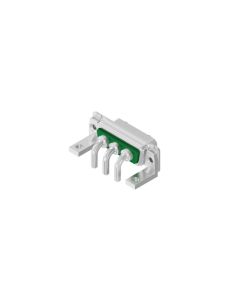 D-SUB Combination Standard • 3W3C  [○\○/○] • Socket • Panel mounted receptacle • 50 Ohm • Crimp / crimp angled