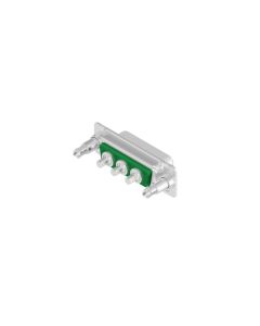 D-SUB Combination Standard • 3W3  [○○○] • Buchse • Einbaustecker • 50 Ohm • Crimp / Crimp abgewinkelt