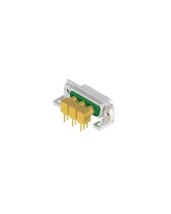 D-SUB Combination Standard • 3W3C  [○\○/○] • Socket • Panel mounted receptacle • 50 Ohm • Solder pin angled 3pin shell size 1-4