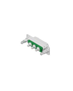 D-SUB Combination Standard • 3W3C  [○\○/○] • Buchse • Einbaustecker • 50 Ohm • Crimp / Crimp abgewinkelt