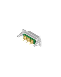 D-SUB Combination Standard • 3W3  [○○○] • Socket • Panel mounted receptacle • 50 Ohm • Solder pin straight