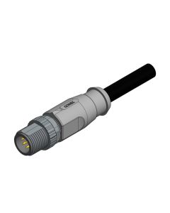 Male connector axial • A-coded • single ended • M12x1 • 8-pos. • 2 m • 0,25 mm² • TPU halogeenfree shielded • Shielded