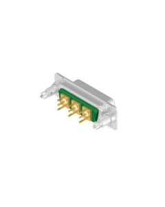 D-SUB Combination Standard • 3W3  [○○○] • Socket • Panel mounted receptacle • 50 Ohm • Solder pin straight