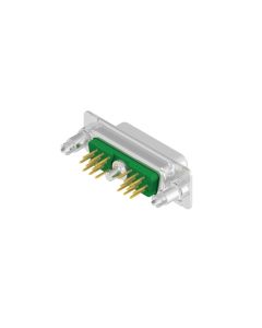 D-SUB Combination High Density • 19W1  [ • ○ • ] • Buchse • Lötpin gerade • 50 Ohm • Crimp / Crimp abgewinkelt