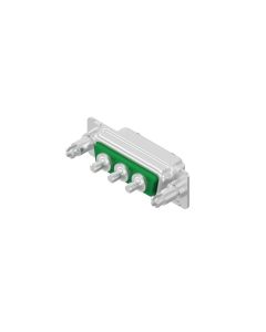 D-SUB Combination Standard • 3W3C  [○\○/○] • Buchse • Einbaustecker • 50 Ohm • Crimp / Crimp abgewinkelt
