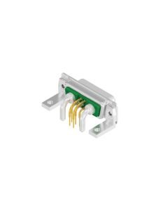 D-SUB Combination Standard • 7W2  [○ • ○] • Socket • Solder pin angled .370" • 50 Ohm • Crimp / crimp angled