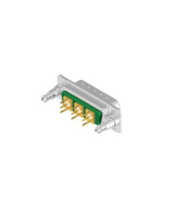 D-SUB Combination Standard • 3W3C  [○\○/○] • Plug • Panel mounted receptacle • 50 Ohm • Solder pin straight